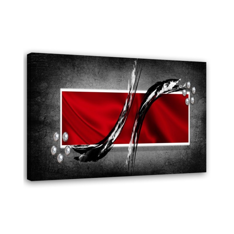 Modern wall art painting - Red and grey abstraction | FEEBY