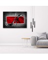 Modern wall art painting - Red and grey abstraction | FEEBY