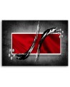 Modern wall art painting - Red and grey abstraction | FEEBY
