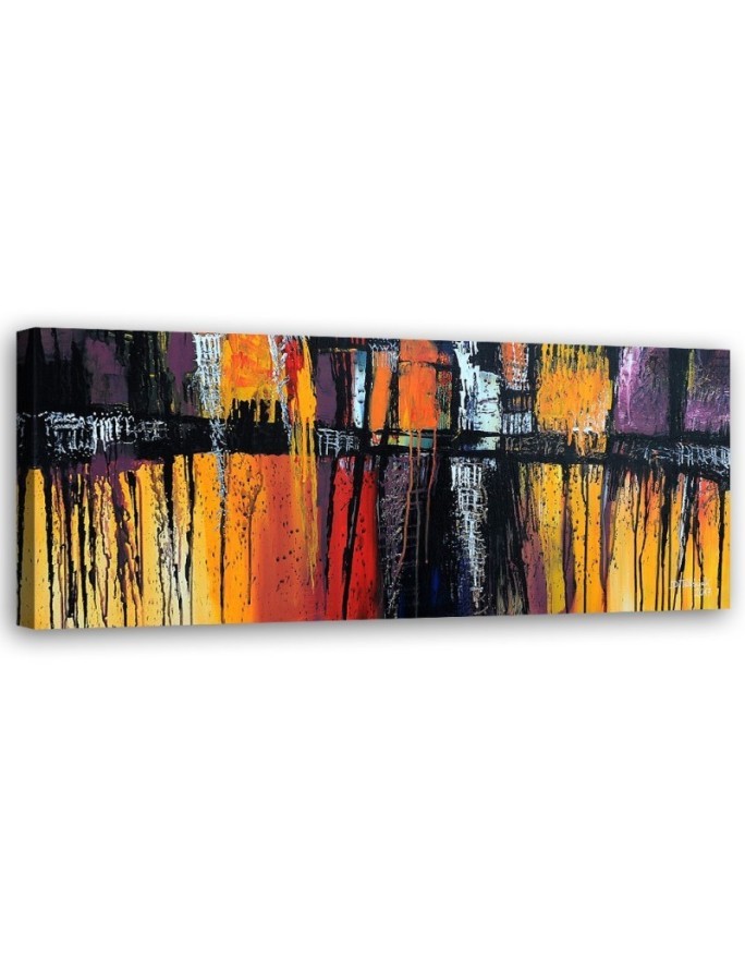 Canvas prints canvas print for room - Colourful painted abstraction | FEEBY