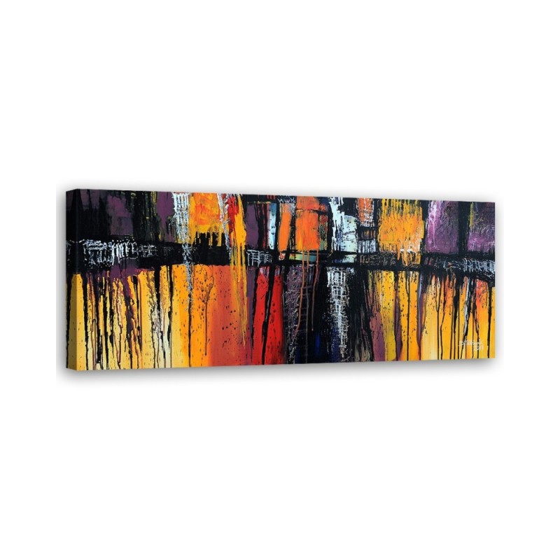Canvas prints canvas print for room - Colourful painted abstraction | FEEBY