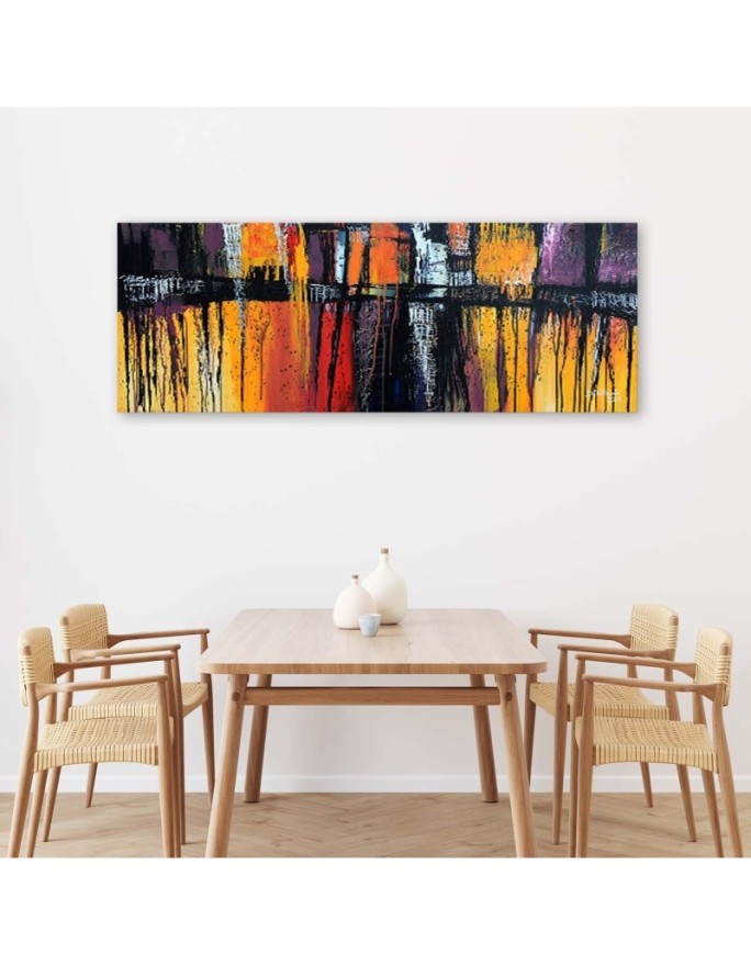Canvas prints canvas print for room - Colourful painted abstraction | FEEBY