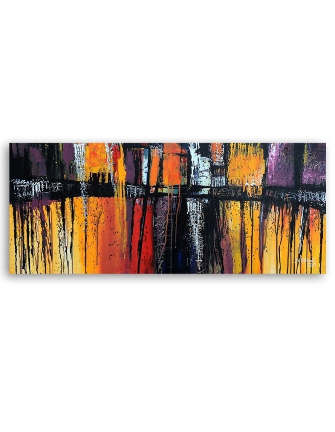 Canvas prints canvas print for room - Colourful painted abstraction | FEEBY