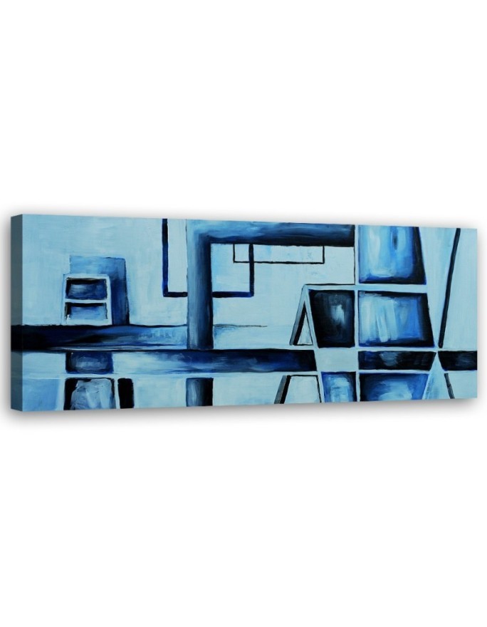 Blue abstract - canvas print for modern living room | FEEBY