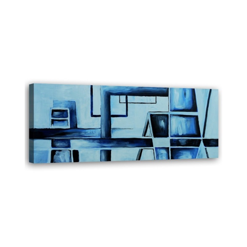Blue abstract - canvas print for modern living room | FEEBY