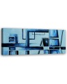 Blue abstract - canvas print for modern living room | FEEBY