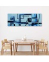 Blue abstract - canvas print for modern living room | FEEBY