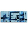 Blue abstract - canvas print for modern living room | FEEBY