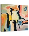 Large Canvas painting for living room wall - Pastel abstraction | FEEBY