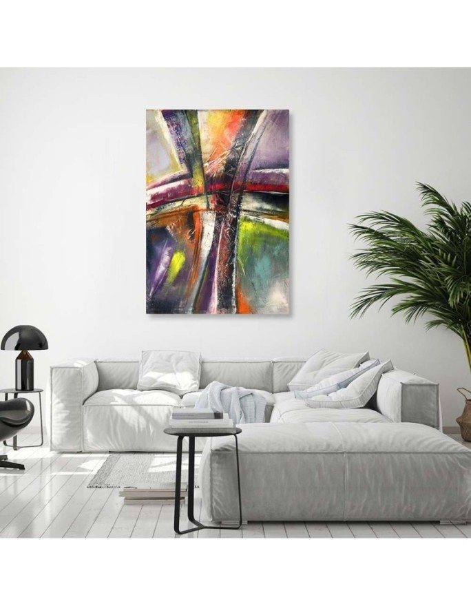 Modern Canvas painting - Abstract as painted for the office | FEEBY