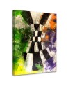Canvas painting for wall - Colourful abstract chessboard | FEEBY