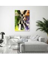 Canvas painting for wall - Colourful abstract chessboard | FEEBY