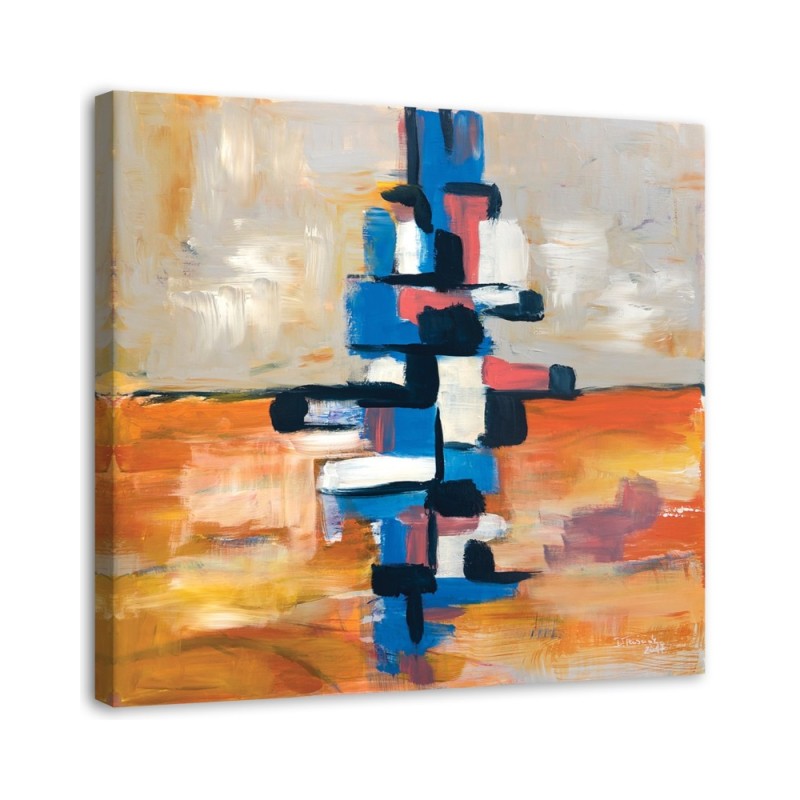 Canvas prints - Colourful abstract pyramid - for the wall to the living room | FEEBY