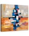 Canvas prints - Colourful abstract pyramid - for the wall to the living room | FEEBY