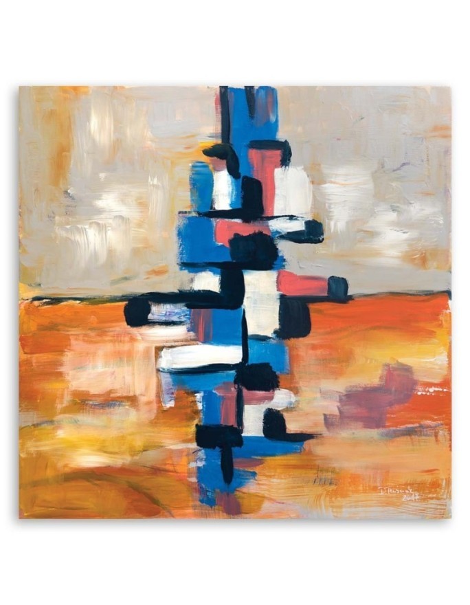 Canvas prints - Colourful abstract pyramid - for the wall to the living room | FEEBY