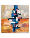 Canvas prints - Colourful abstract pyramid - for the wall to the living room | FEEBY