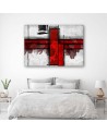 Wall art decoration for room - Abstraction red rectangles | FEEBY
