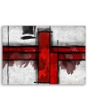 Wall art decoration for room - Abstraction red rectangles | FEEBY