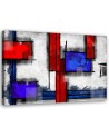 Geometric abstraction - Canvas painting for living room wall | FEEBY