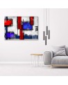 Geometric abstraction - Canvas painting for living room wall | FEEBY