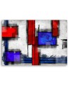 Geometric abstraction - Canvas painting for living room wall | FEEBY