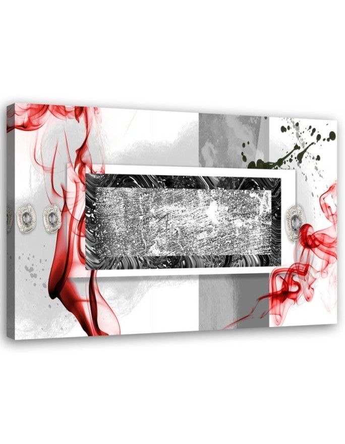 Canvas paintings - Explosion of red abstract for room | FEEBY