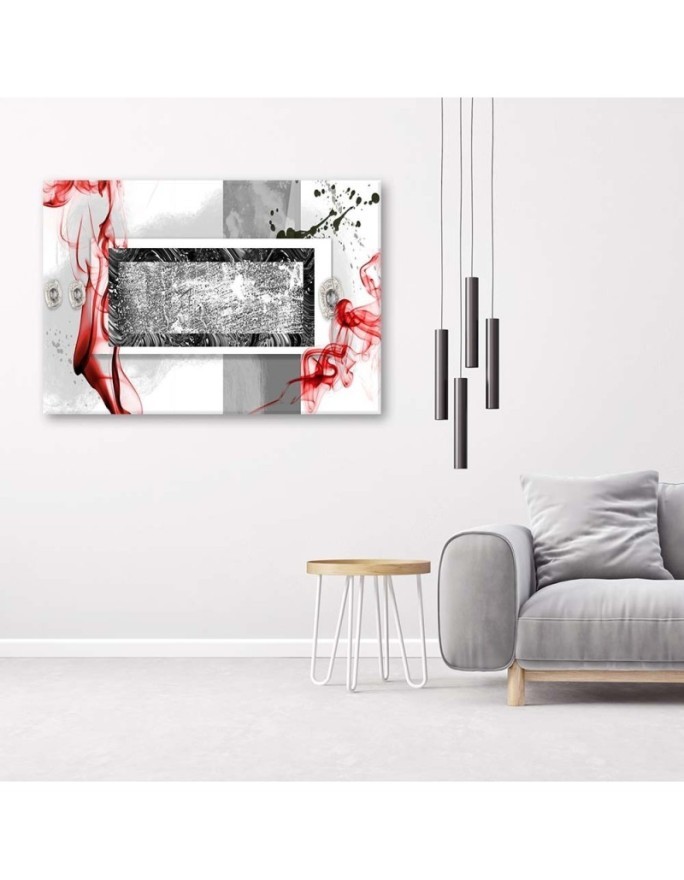 Canvas paintings - Explosion of red abstract for room | FEEBY