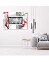 Canvas paintings - Explosion of red abstract for room | FEEBY
