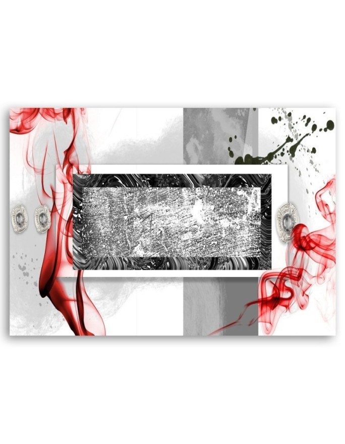 Canvas paintings - Explosion of red abstract for room | FEEBY