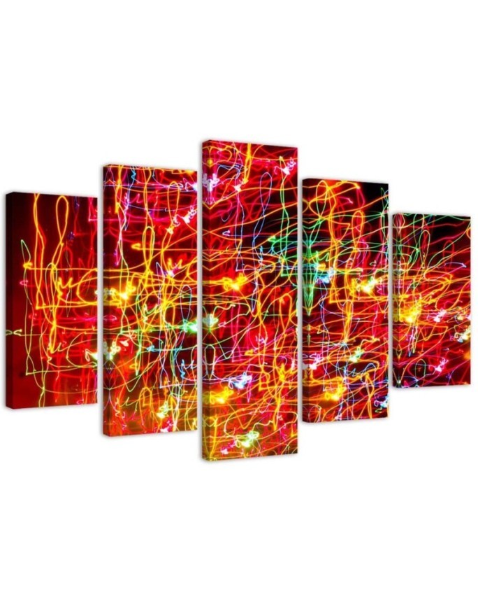 Decorative Canvas painting modern - Coloured lights abstract | FEEBY