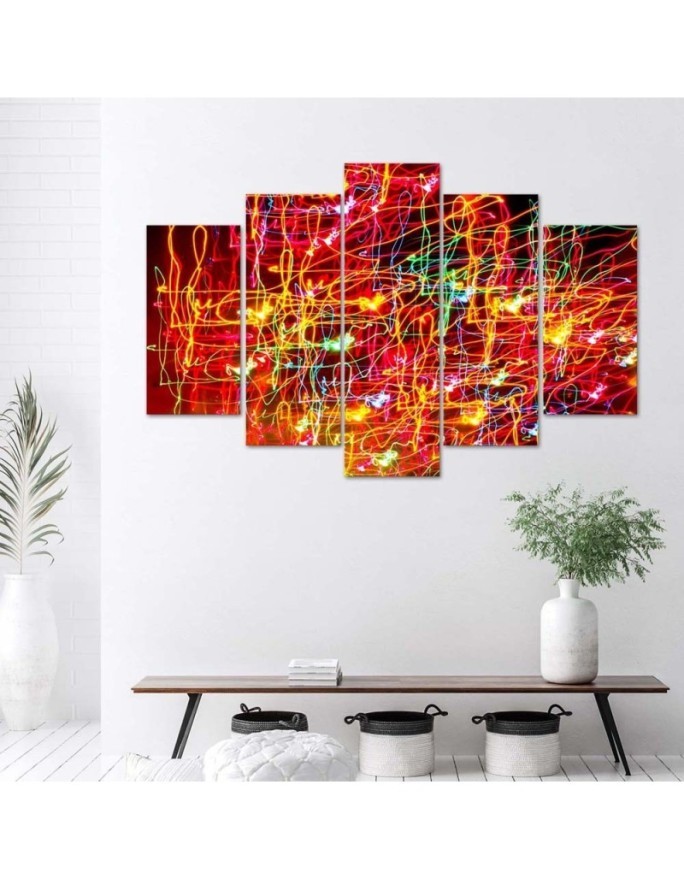 Decorative Canvas painting modern - Coloured lights abstract | FEEBY