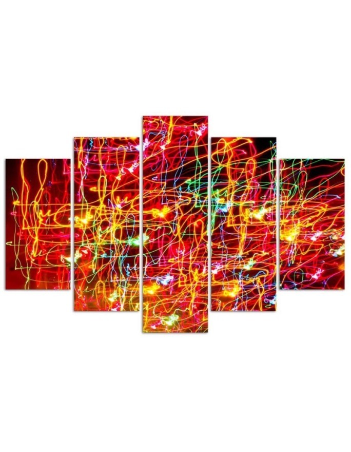 Decorative Canvas painting modern - Coloured lights abstract | FEEBY