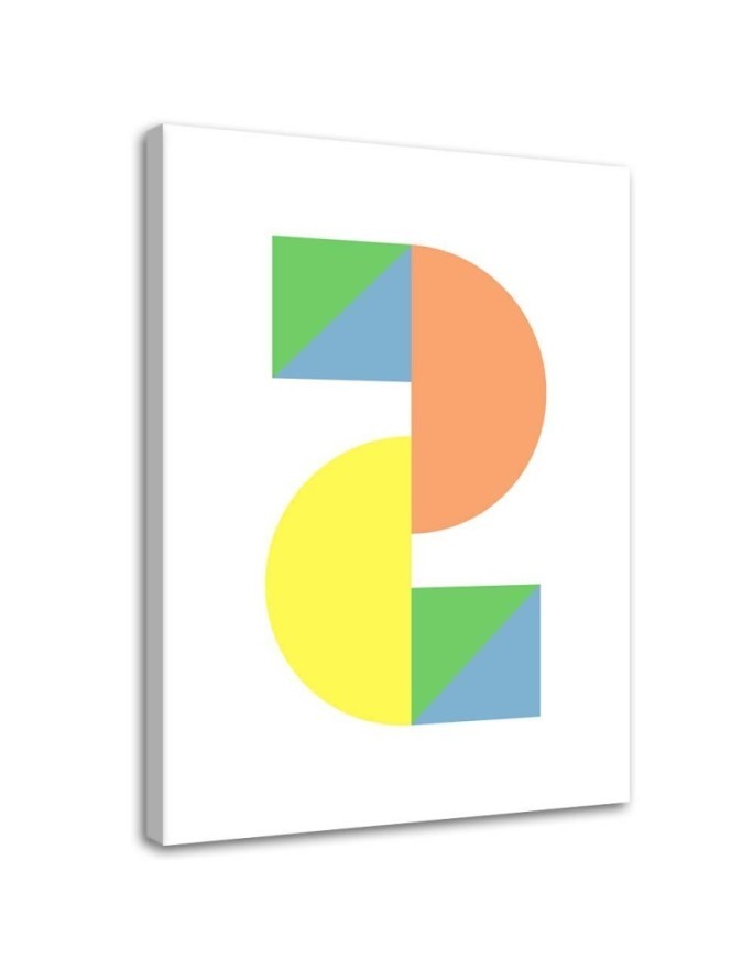 Wall art painting for children's room - Colourful geometric figures | FEEBY