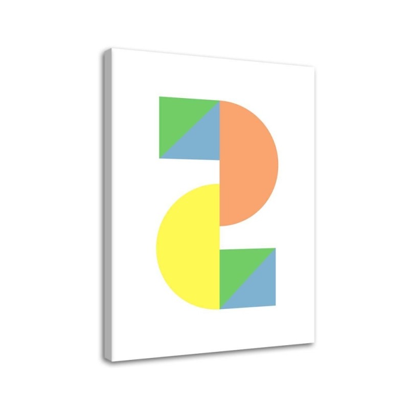 Wall art painting for children's room - Colourful geometric figures | FEEBY