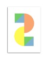 Wall art painting for children's room - Colourful geometric figures | FEEBY