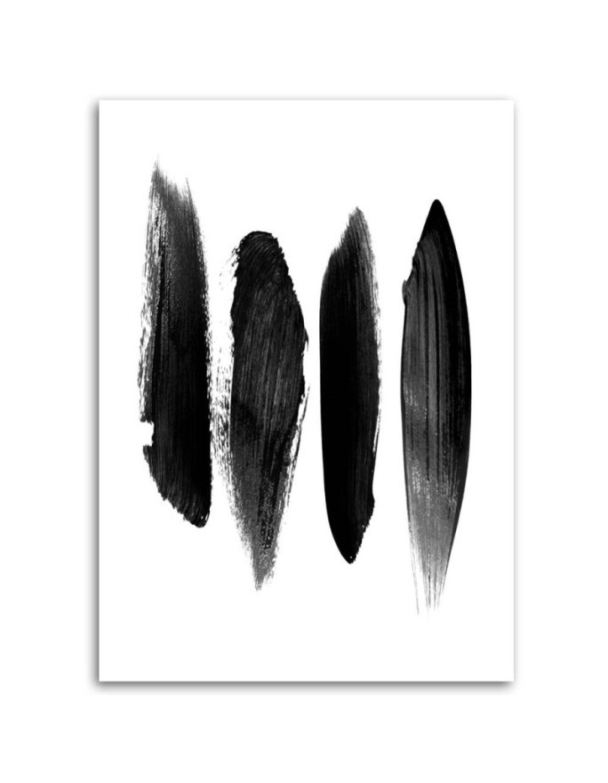 Canvas prints modern - Abstraction black stripes - for living room, office | FEEBY