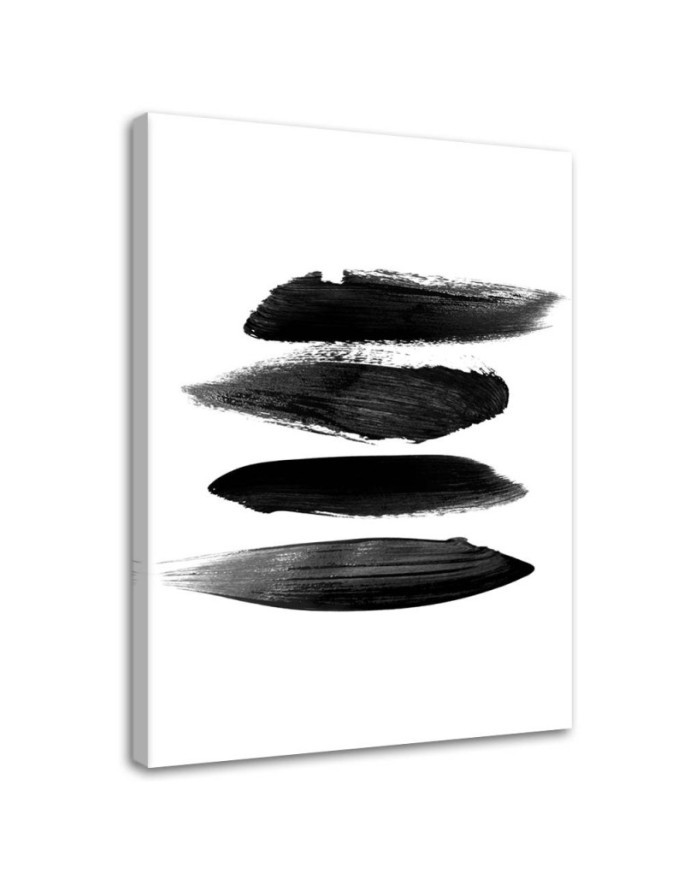 Canvas prints art deco - Abstraction black stripes - for living room, office | FEEBY
