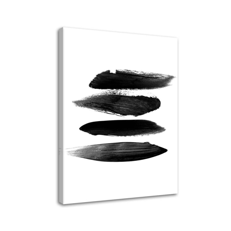 Canvas prints art deco - Abstraction black stripes - for living room, office | FEEBY