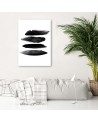 Canvas prints art deco - Abstraction black stripes - for living room, office | FEEBY