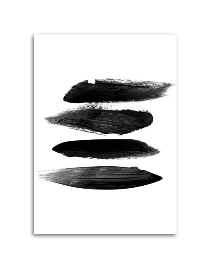 Canvas prints art deco - Abstraction black stripes - for living room, office | FEEBY