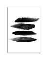 Canvas prints art deco - Abstraction black stripes - for living room, office | FEEBY
