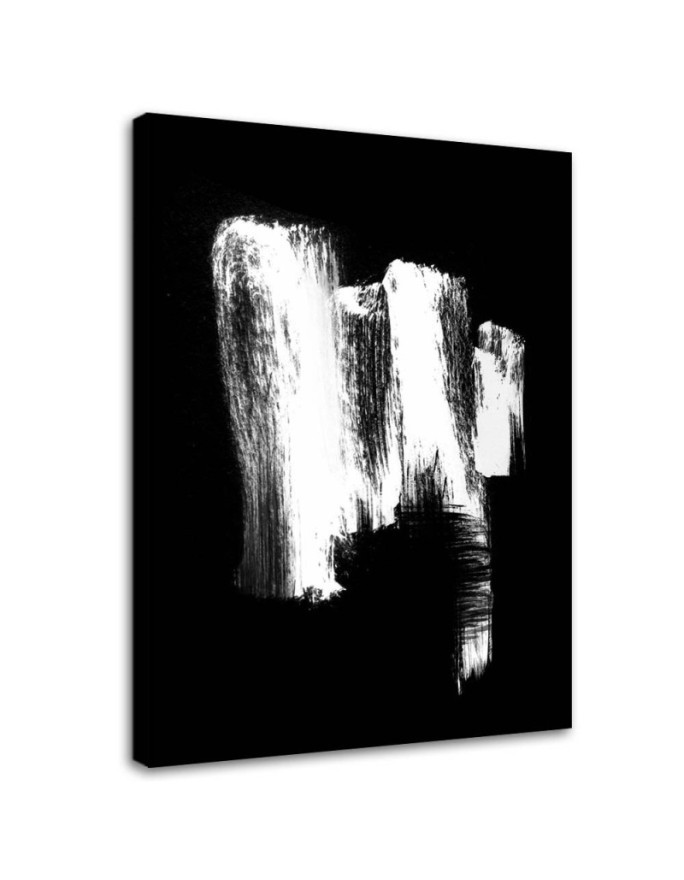 Canvas painting for living room - black and white abstraction | FEEBY