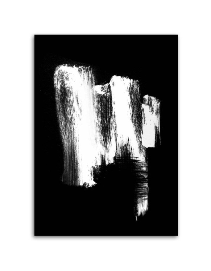 Canvas painting for living room - black and white abstraction | FEEBY