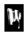Canvas painting for living room - black and white abstraction | FEEBY