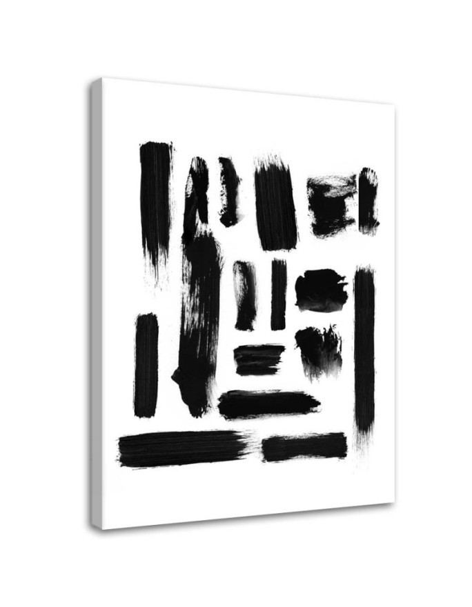 Loft Canvas painting - Black and white abstraction Labyrinth | FEEBY