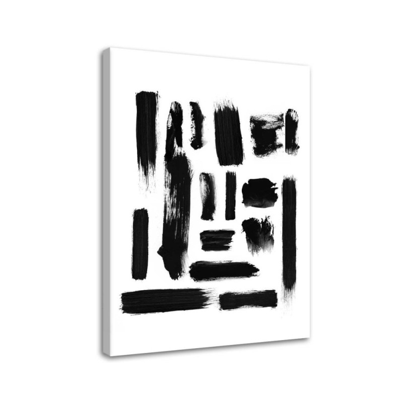 Loft Canvas painting - Black and white abstraction Labyrinth | FEEBY