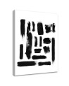 Loft Canvas painting - Black and white abstraction Labyrinth | FEEBY