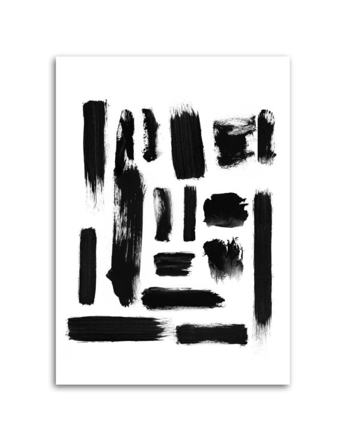 Loft Canvas painting - Black and white abstraction Labyrinth | FEEBY