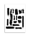 Loft Canvas painting - Black and white abstraction Labyrinth | FEEBY