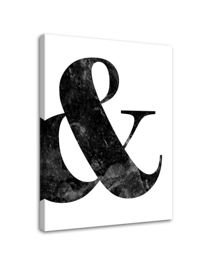Modern Canvas painting for wall - Symbol & on white background | FEEBY